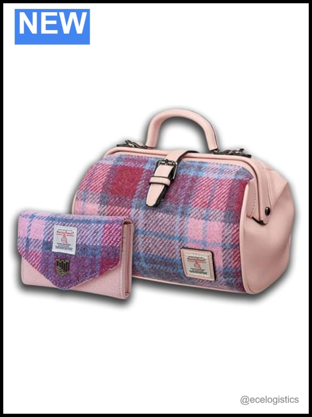 Harris Tweed Doctor Bag & Purse Set with Microfiber Leather